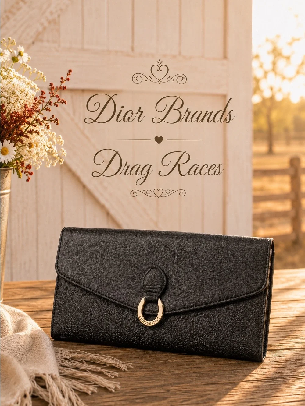 Christian Dior Black Oblique Trotter Bifold Kisslock Wallet